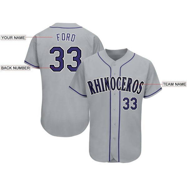 Custom Gray Purple-Black Baseball Jersey – FiitgCustom