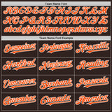 Custom Brown Orange-White Line Authentic Baseball Jersey