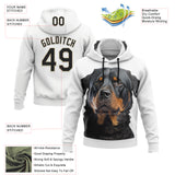 Custom Stitched White Black-Cream 3D Pattern Design Rottweiler Dog Sports Pullover Sweatshirt Hoodie