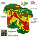 Custom Grass Green Fire Red-Light Yellow 3D Bolivia Bolivian Flag Authentic Baseball Jersey