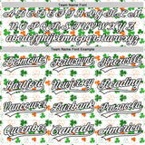 Custom White Black Green-Bay Orange 3D St. Patrick's Day Shamrock Authentic Baseball Jersey