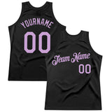 Custom Black Light Purple Authentic Throwback Basketball Jersey