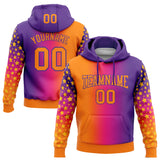 Custom Stitched Purple Bay Orange-Hot Pink Gradient Fashion Star Sports Pullover Sweatshirt Hoodie