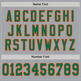 Custom Gray Kelly Green-Orange Mesh Authentic Football Jersey