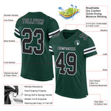 Custom Green Black-White Mesh Authentic Football Jersey