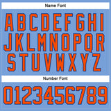 Custom Light Blue Orange-Royal Hockey Lace Neck Jersey