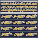 Custom Navy Old Gold-White Authentic Two Tone Baseball Jersey