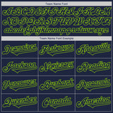 Custom Navy Neon Green Authentic Two Tone Baseball Jersey