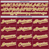 Custom Crimson Old Gold-White Authentic Two Tone Baseball Jersey