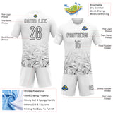 Custom White Black Geometric Shape Sublimation Volleyball Uniform Jersey