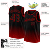 Custom Black Red Fade Fashion Authentic City Edition Basketball Jersey