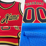 Custom Blue White-Light Blue Authentic Throwback Basketball Jersey