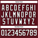 Custom Burgundy White-Black Hockey Lace Neck Jersey