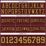 Custom Stitched Burgundy Old Gold-Black Football Pullover Sweatshirt Hoodie