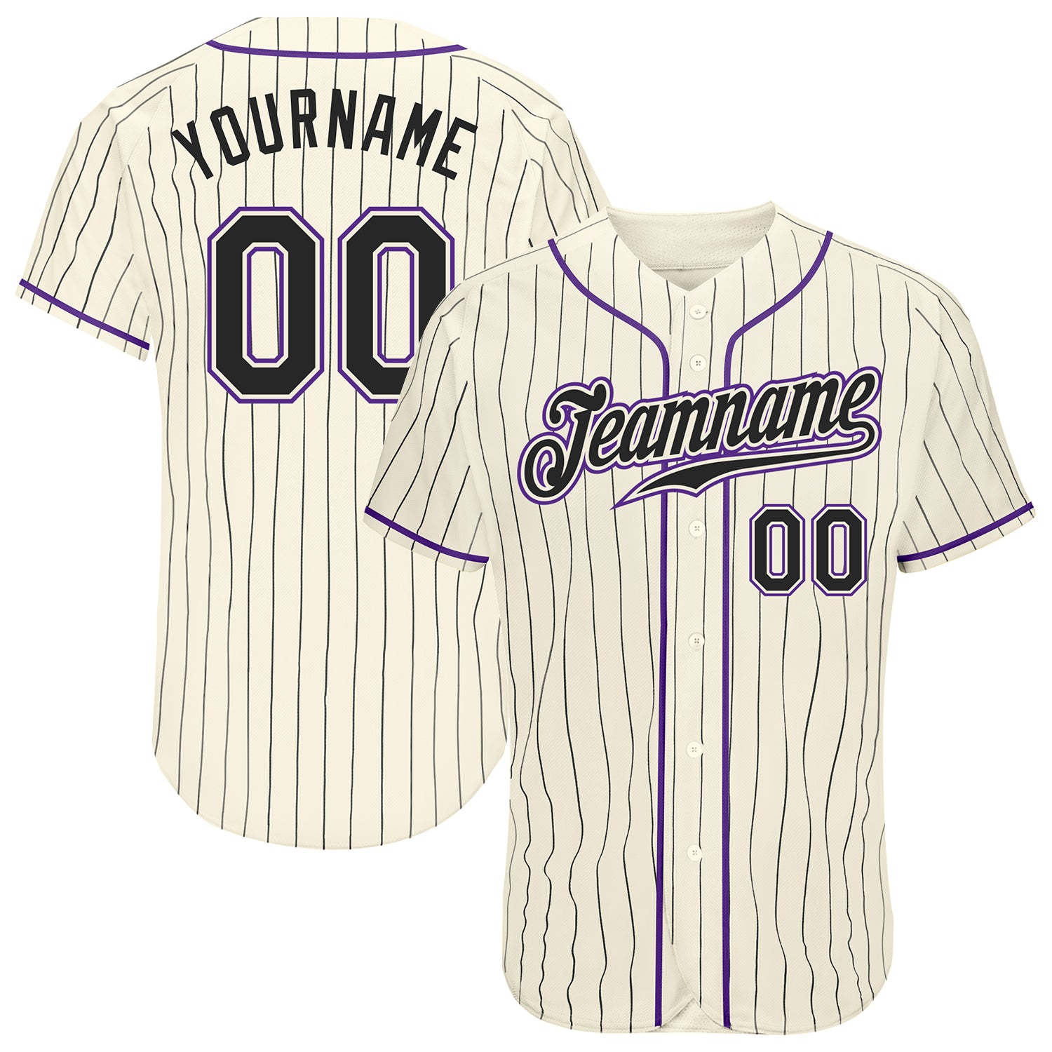 Custom Purple Black-Cream Authentic Fade Fashion Baseball Jersey Fast  Shipping – FiitgCustom