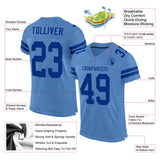 Custom Light Blue Royal Mesh Authentic Football Jersey