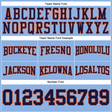 Custom Stitched Light Blue Navy-Orange Football Pullover Sweatshirt Hoodie