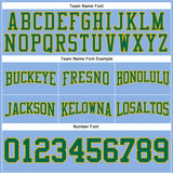 Custom Stitched Light Blue Kelly Green-Gold Football Pullover Sweatshirt Hoodie