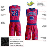 Custom Royal White Round Neck Sublimation Basketball Suit Jersey