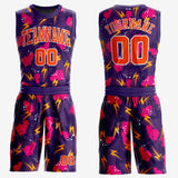 Custom Purple Orange Gold Music Festival Round Neck Sublimation Basketball Suit Jersey On Sale FiitgShop