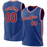 Custom Royal Red-White Authentic Throwback Basketball Jersey