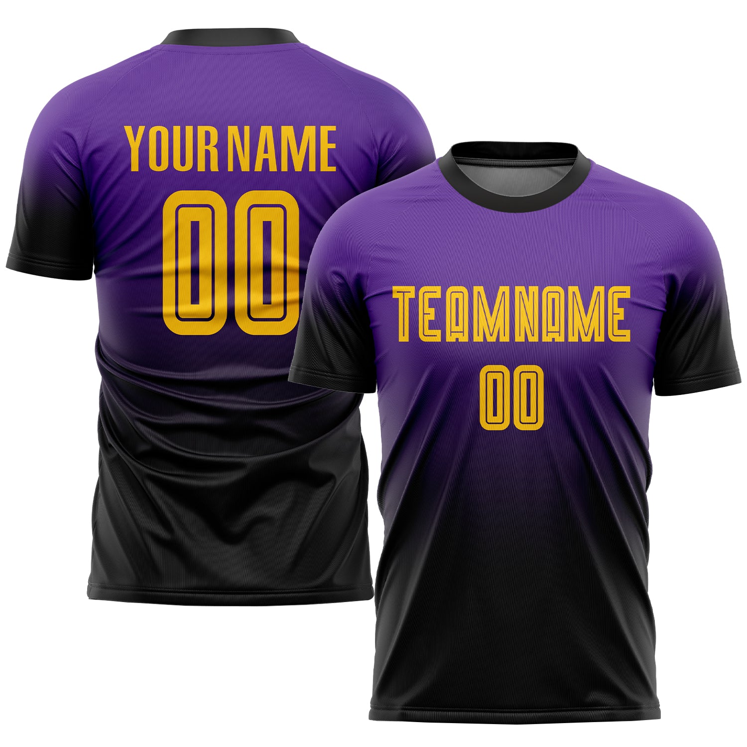 Custom White Gold-Purple Sublimation Soccer Uniform Jersey Fast Shipping –  FiitgCustom