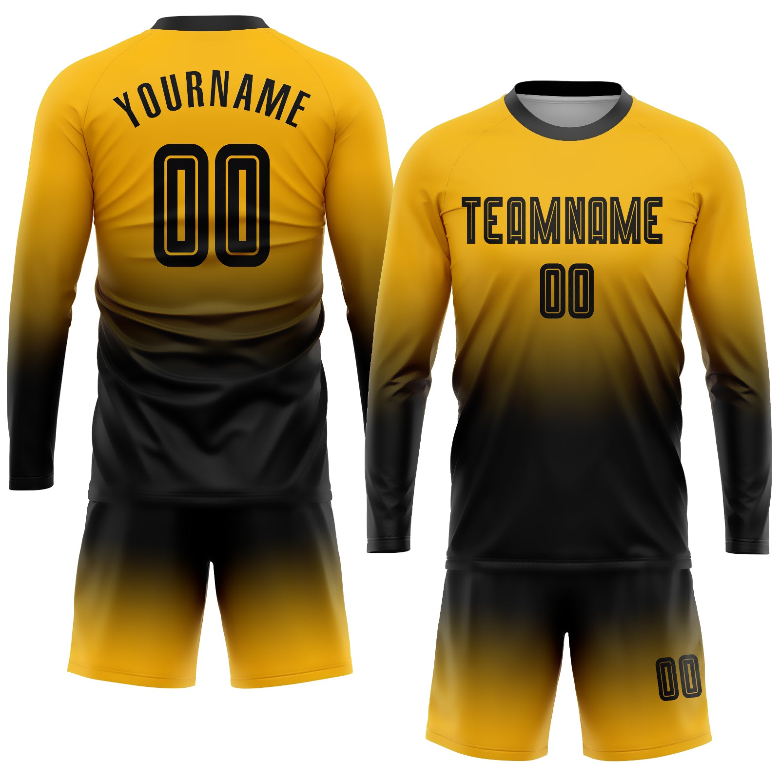 Custom Orange White-Black Sublimation Fade Fashion Soccer Uniform Jersey  Discount