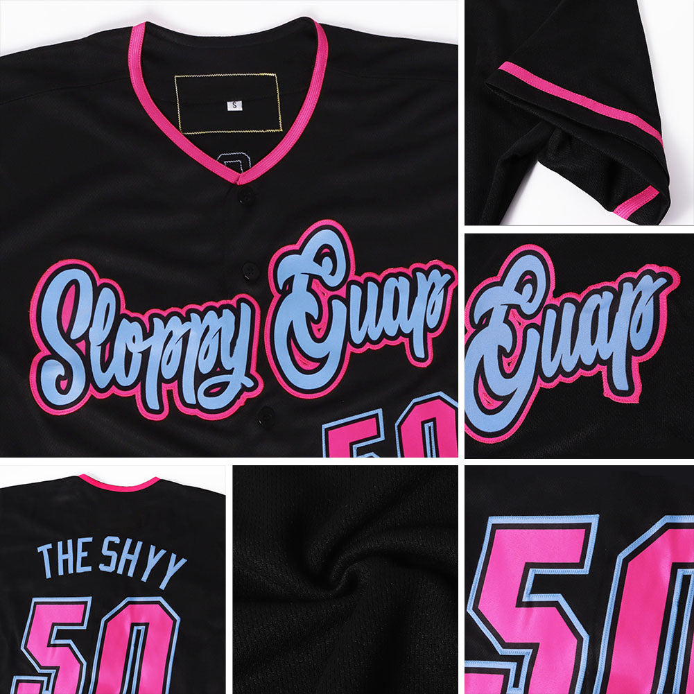  Custom Baseball Jersey Men Women, Personalized Stitched Printed  Team Name Number Logo, Purple-Pink Light Blue Baseball Shirt : Clothing,  Shoes & Jewelry