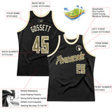 Custom Black Camo-Cream Authentic Throwback Basketball Jersey