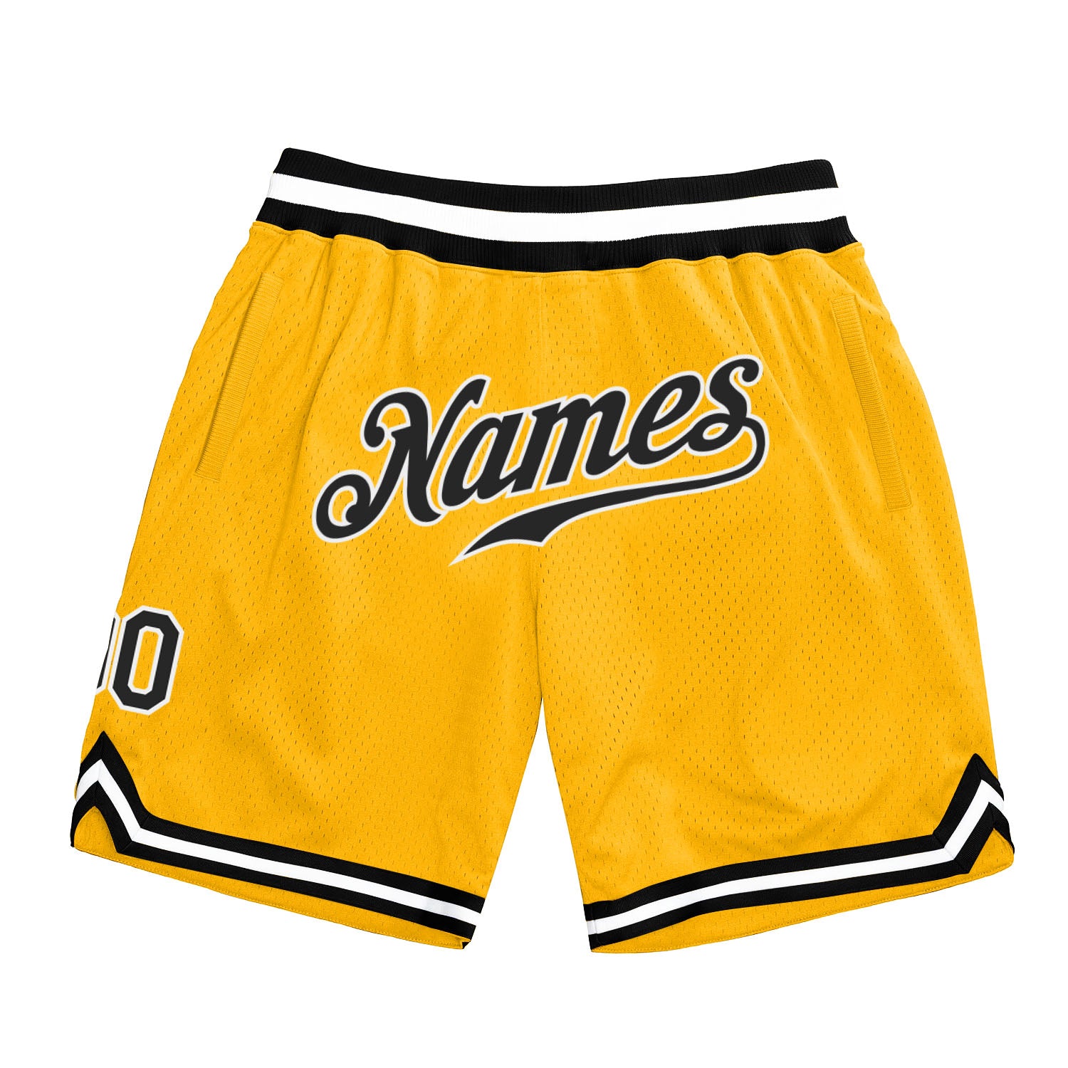Custom Gray Black-Old Gold Authentic Throwback Basketball Shorts