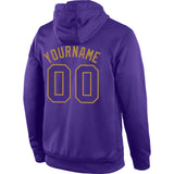 Custom Stitched Purple Purple-Old Gold Sports Pullover Sweatshirt Hoodie