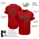 Custom Red Black-Old Gold Authentic Drift Fashion Baseball Jersey