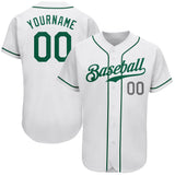 Sale Build Light Gray Baseball Authentic White Jersey Kelly Green